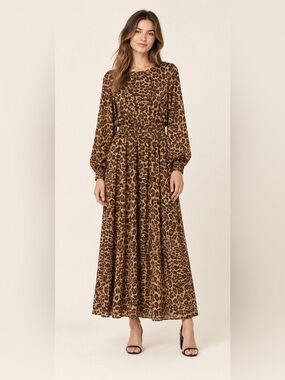 Leopard Maxi Print Dress